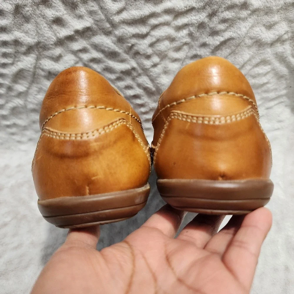 Pikolinos Men's Size 7-7.5 US 40 EU Puerto Rico Brown Leather Driving Loafers